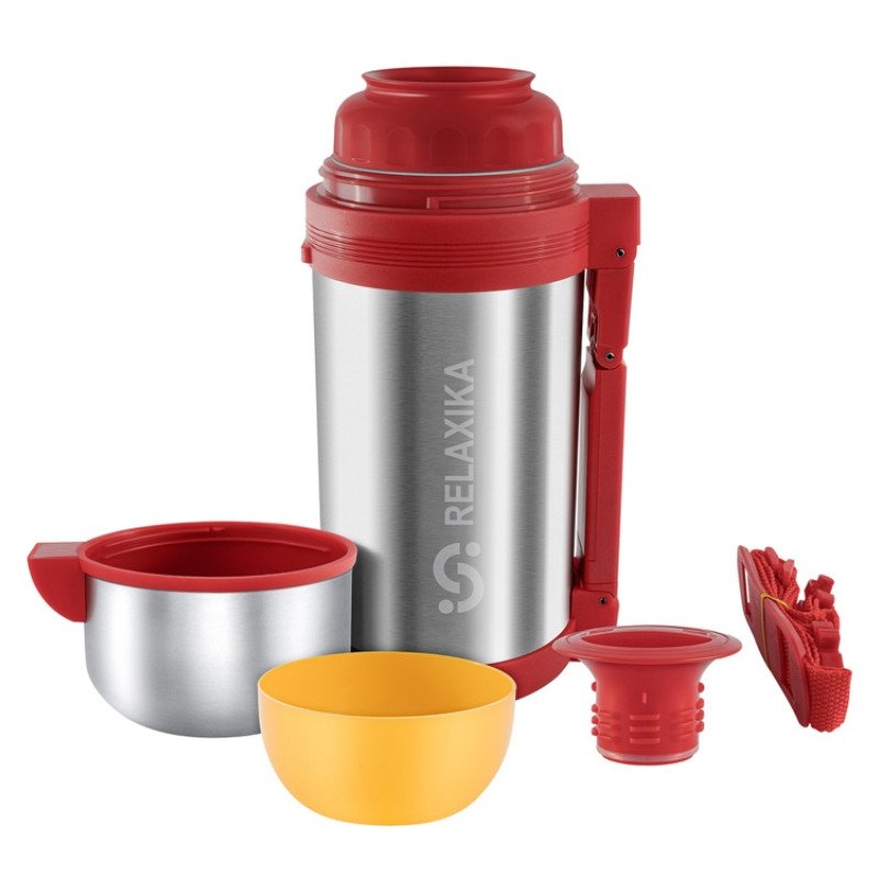 Термос универсальный (для еды и напитков) Relaxika 201, 1200 мл, стальной