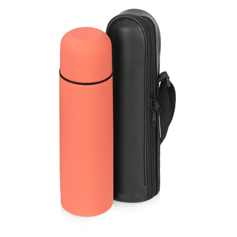 Термос «Ямал Soft Touch» с чехлом, 500мл, коралловый