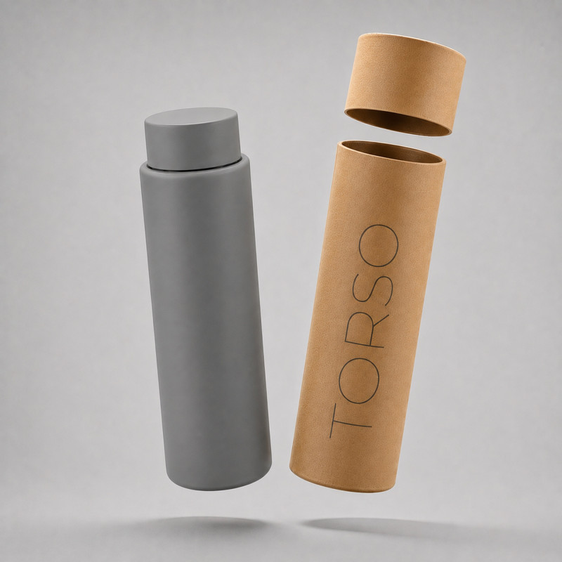 Вакуумный термос с двойными стенками и медным слоем "Torso", 480 мл, серый