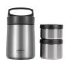 Термос с двумя контейнерами из нерж. стали тм THERMOcafe TCLB-1480SY (SS) 1,48L