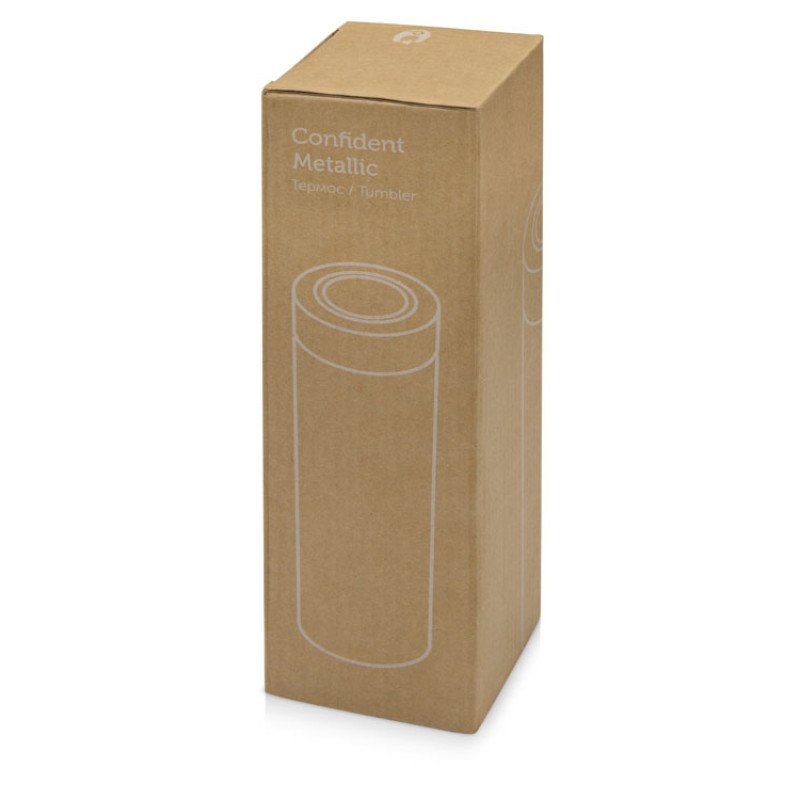 Термос «Confident Metallic» 420мл, серебристый