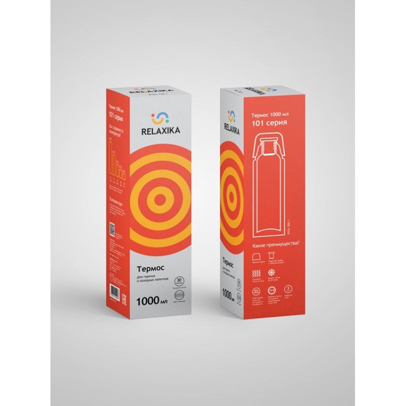 Термос Relaxika 101, 1000 мл, стальной