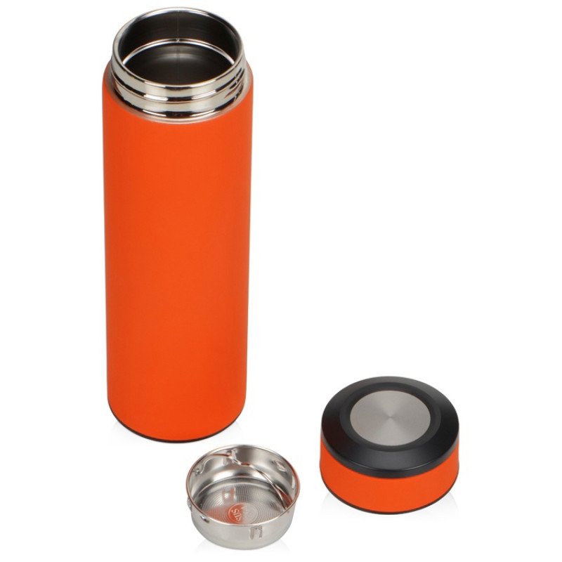 Термос «Confident» с покрытием soft-touch 420мл, оранжевый Термос «Confident» с покрытием soft-touch 420мл, оранжевый