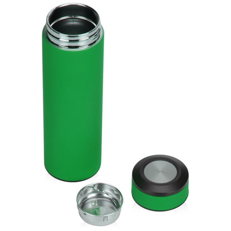 Термос «Confident» с покрытием soft-touch 420мл, зеленый (P)