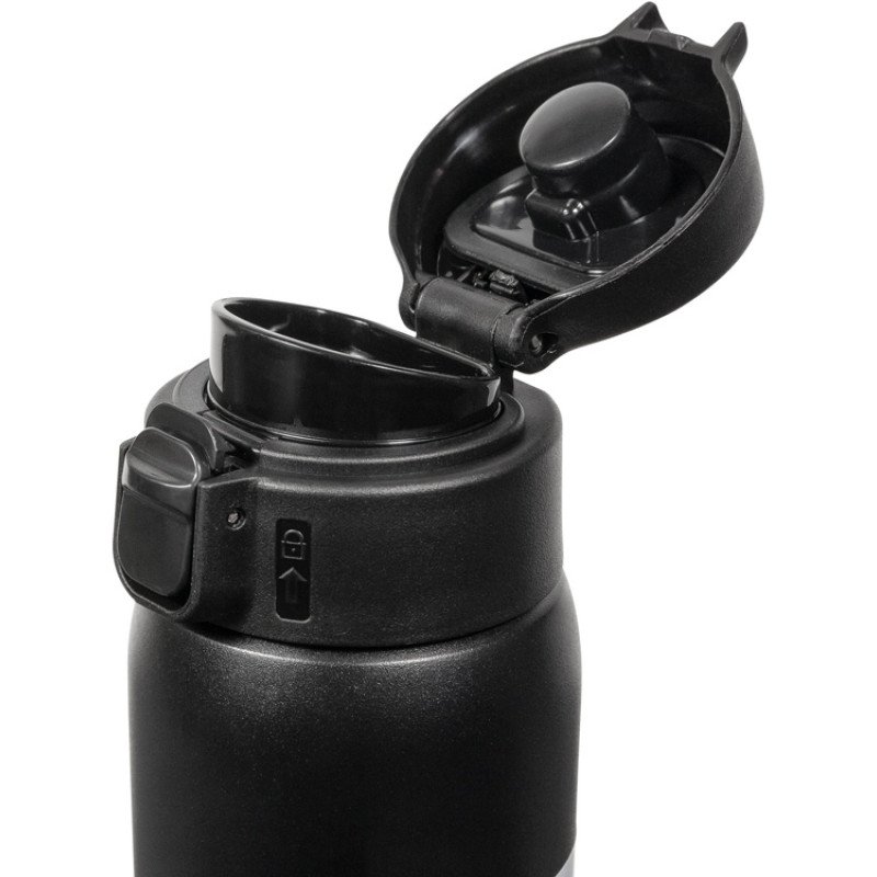 Термокружка Relaxika 701 (0,48 литра), черная (без лого)