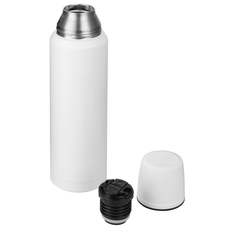 Термос с чашей и двойными медными стенками "Stern", 1 л, белый