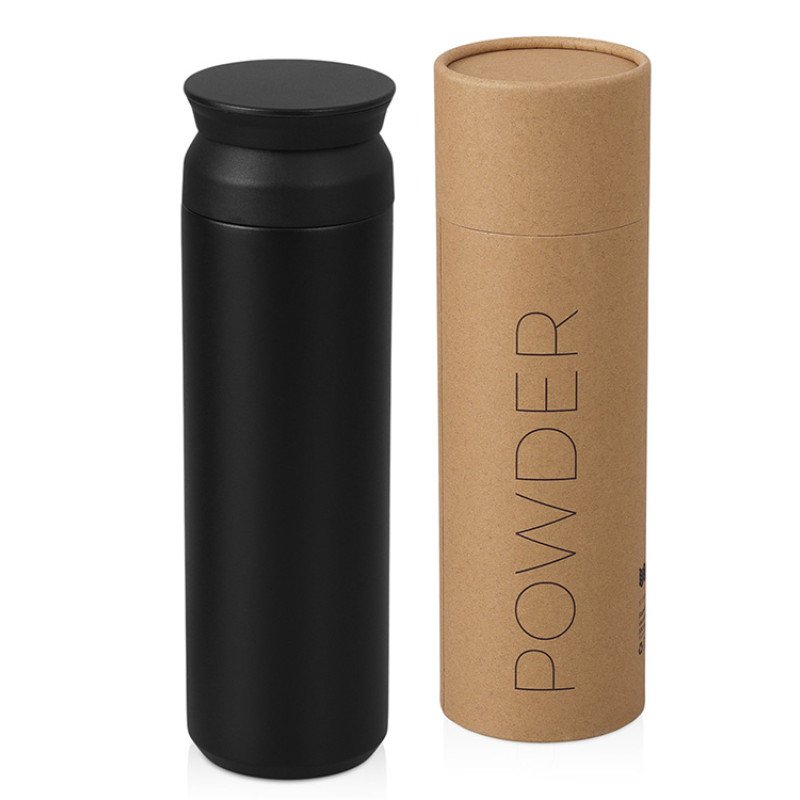 Вакуумный термос "Powder" 500 мл, тубус, черный Вакуумный термос "Powder" 500 мл, тубус, черный