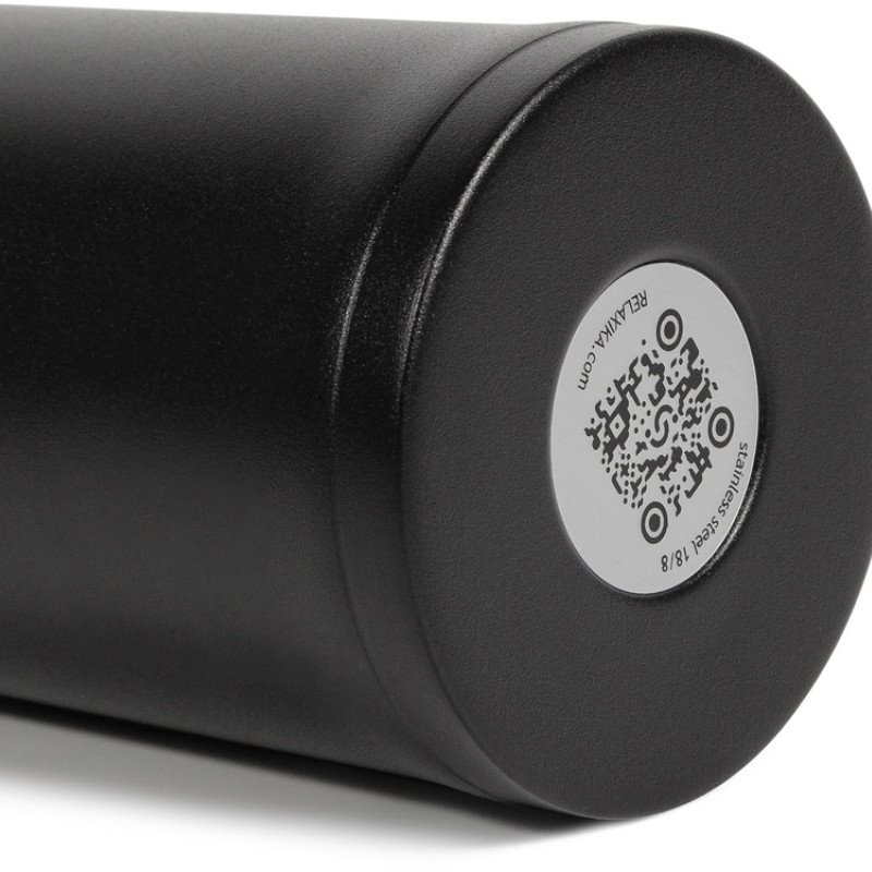 Термокружка Relaxika 701 (0,48 литра), черная (без лого)