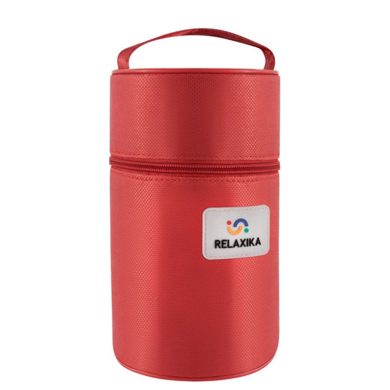Термос для еды Relaxika 301 в чехле, 1200 мл, стальной