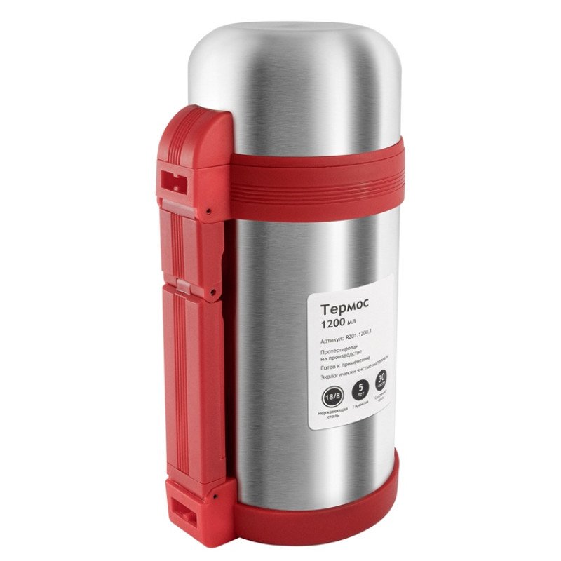 Термос универсальный (для еды и напитков) Relaxika 201, 1200 мл, стальной