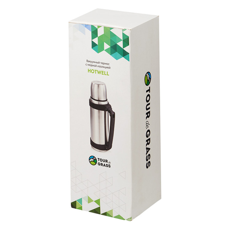 Вакуумный термос "Hotwell" с медной изоляцией, 1.4л, серебристый