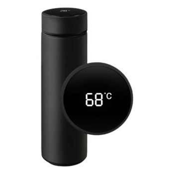 Термос с индикатором температуры LEMARK (Чёрный)