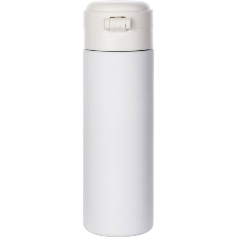 Вакуумная термокружка Waterline c кнопкой «Guard», 400 мл, белый