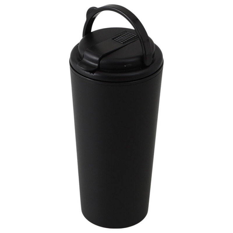 Термокружка с трубочкой «Moment Straw», 350 мл, черный