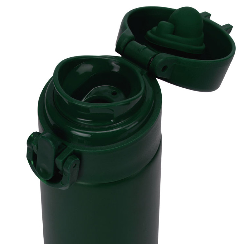 Вакуумная герметичная термокружка «Inter», глубокий зеленый, нерж. сталь