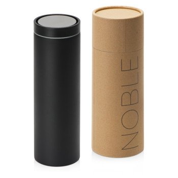 Вакуумная термокружка "Noble" с крышкой 360,Waterline, тубус, черный