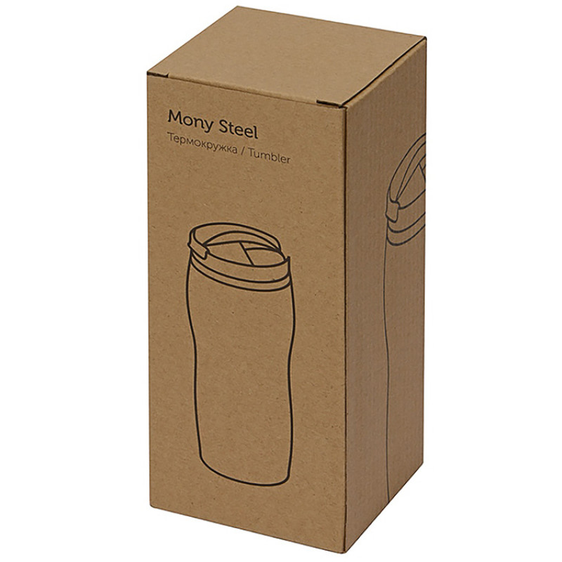 Термокружка "Mony Steel" 350 мл, soft touch, оливковый