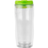 Термокружка «Mony» 400мл, под цифровую печать, прозрачный/зеленый