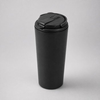Термокружка с трубочкой «Moment Straw», 350 мл, черный