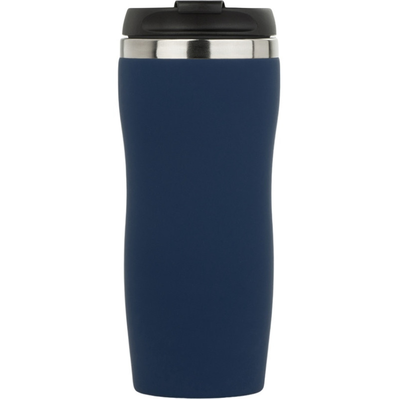 Термокружка "Double wall mug C1", soft touch, 350 мл, темно-синий (Р)