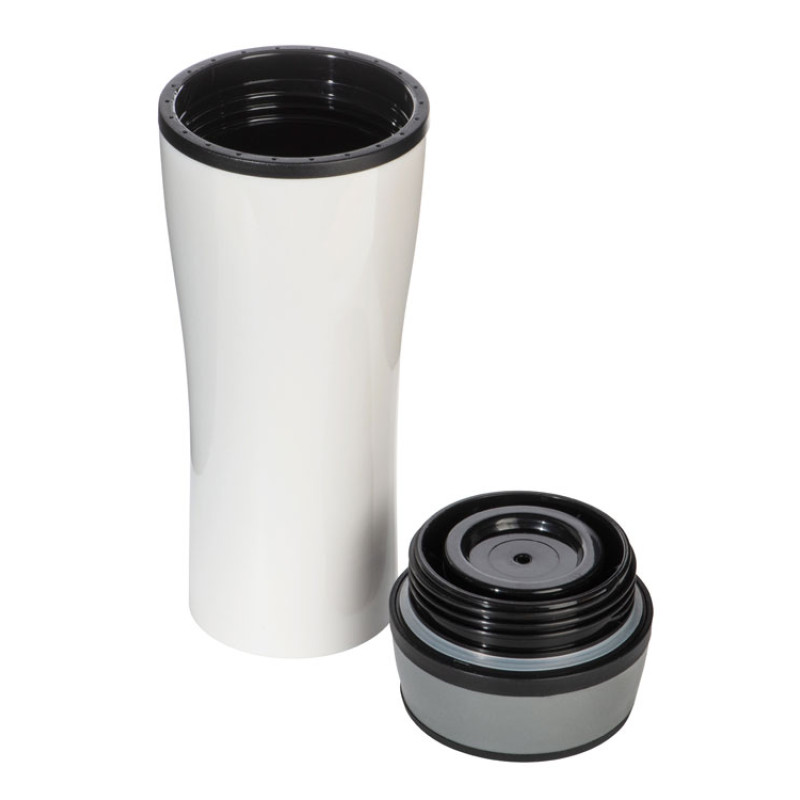 Термокружка с крышкой 360 градусов «Track», 400 мл, белый Термокружка с крышкой 360 градусов «Track», 400 мл, белый