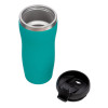 Термокружка "Mony Steel" 350 мл, soft touch, бирюзовый 320C (P)