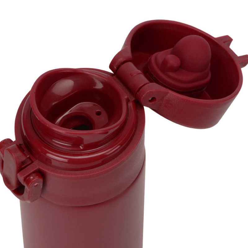 Вакуумная герметичная термокружка «Inter», глубокий красный, нерж. сталь