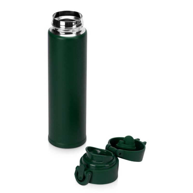 Вакуумная герметичная термокружка «Inter», глубокий зеленый, нерж. сталь (Р)