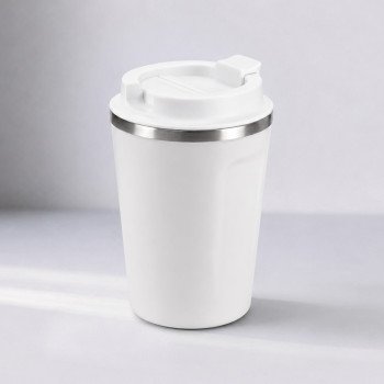 Термокружка CAFe COMPACT, 380 мл, белый