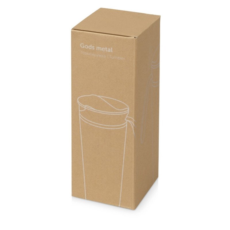 Термокружка «Годс металл» 470мл, оранжевый