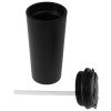 Термокружка с трубочкой «Moment Straw», 350 мл, черный