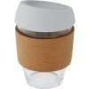 Lidan Кружка из объемом 360 мл с пробковым держателем и силиконовой крышкой, серый
