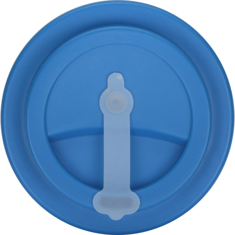 Пластиковый стакан Take away с двойными стенками и крышкой с силиконовым клапаном, 350 мл, белый/голубой