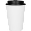 Пластиковый стакан Take away с двойными стенками и крышкой с силиконовым клапаном, 350 мл, белый/черный