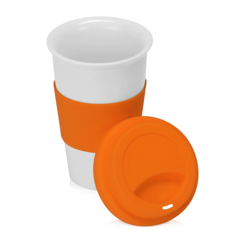 Фарфоровая кружка с двойными стенками "Toronto", 300мл, оранжевый