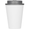 Пластиковый стакан Take away с двойными стенками и крышкой с силиконовым клапаном, 350 мл, белый/серый