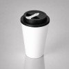 Пластиковый стакан Take away с двойными стенками и крышкой с силиконовым клапаном, 350 мл, белый/черный Пластиковый стакан Take away с двойными стенками и крышкой с силиконовым клапаном, 350 мл, белый/черный