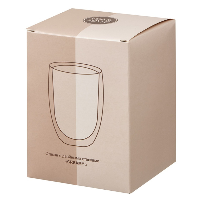 Стакан с двойными стенками, белый внутри