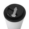 Пластиковый стакан Take away с двойными стенками и крышкой с силиконовым клапаном, 350 мл, белый/черный