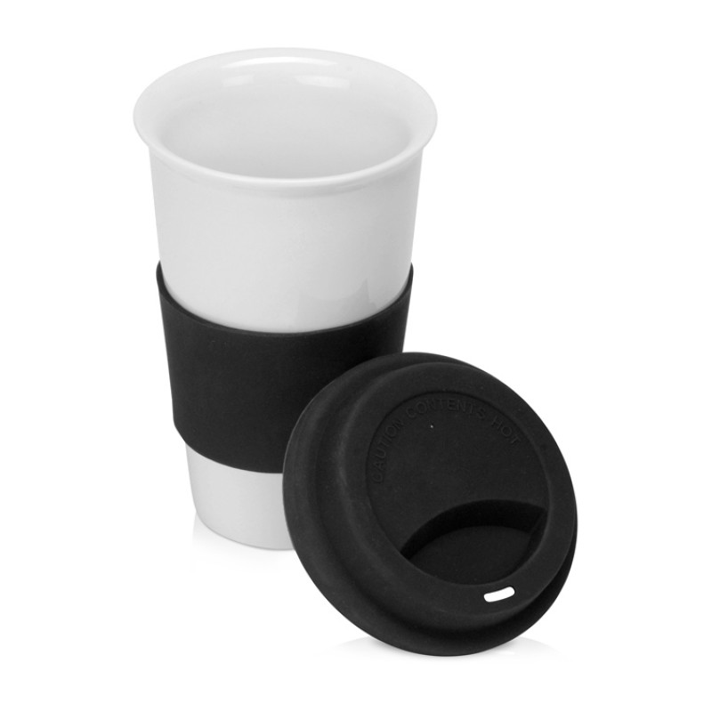 Фарфоровая кружка с двойными стенками "Toronto", 300 мл, черный