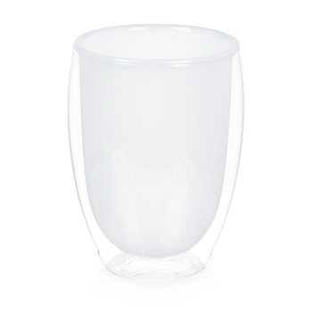 Стакан с двойными стенками, белый внутри