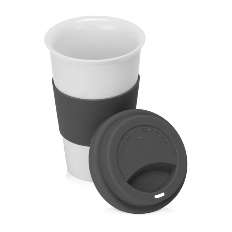 Фарфоровая кружка с двойными стенками "Toronto", 300 мл, серый