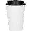 Пластиковый стакан Take away с двойными стенками и крышкой с силиконовым клапаном, 350 мл, белый/черный