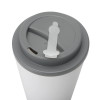 Пластиковый стакан Take away с двойными стенками и крышкой с силиконовым клапаном, 350 мл, белый/серый