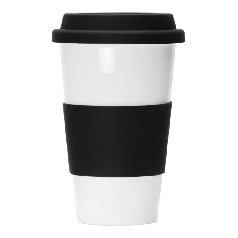 Фарфоровая кружка с двойными стенками "Toronto", 300 мл, черный