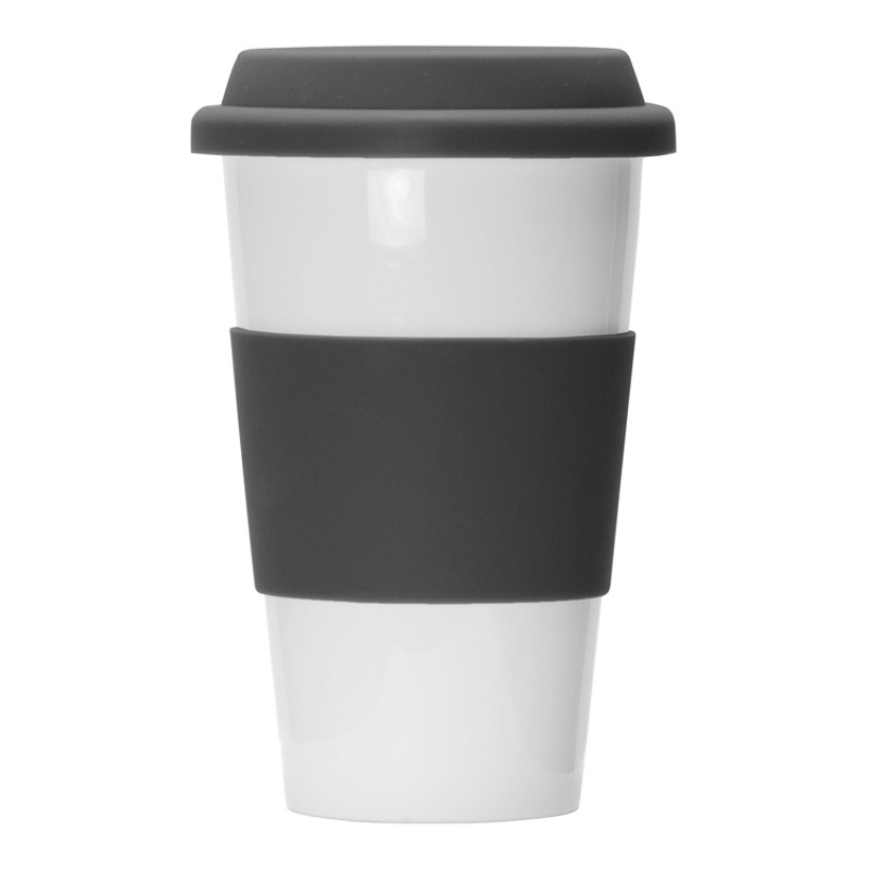 Фарфоровая кружка с двойными стенками "Toronto", 300 мл, серый