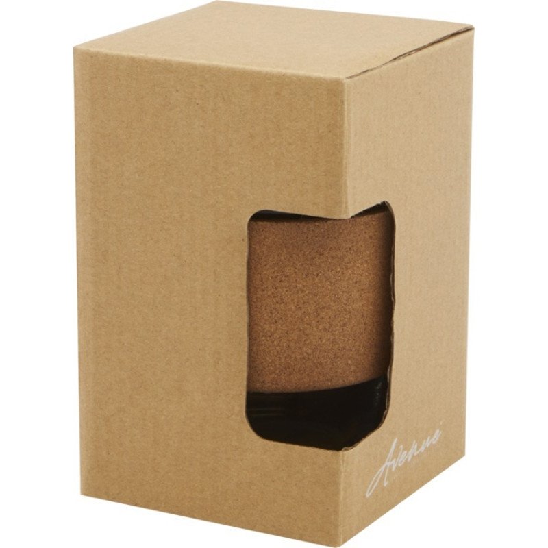 Lidan Кружка из объемом 360 мл с пробковым держателем и силиконовой крышкой, серый