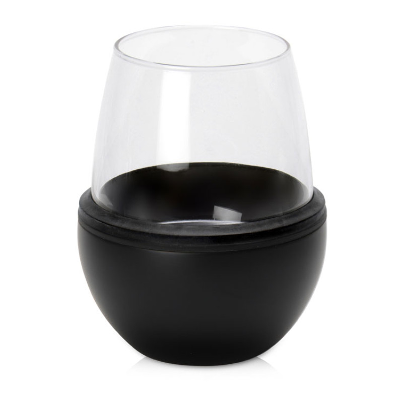 Тумблер для вина WINE KUZIE, черный (P)