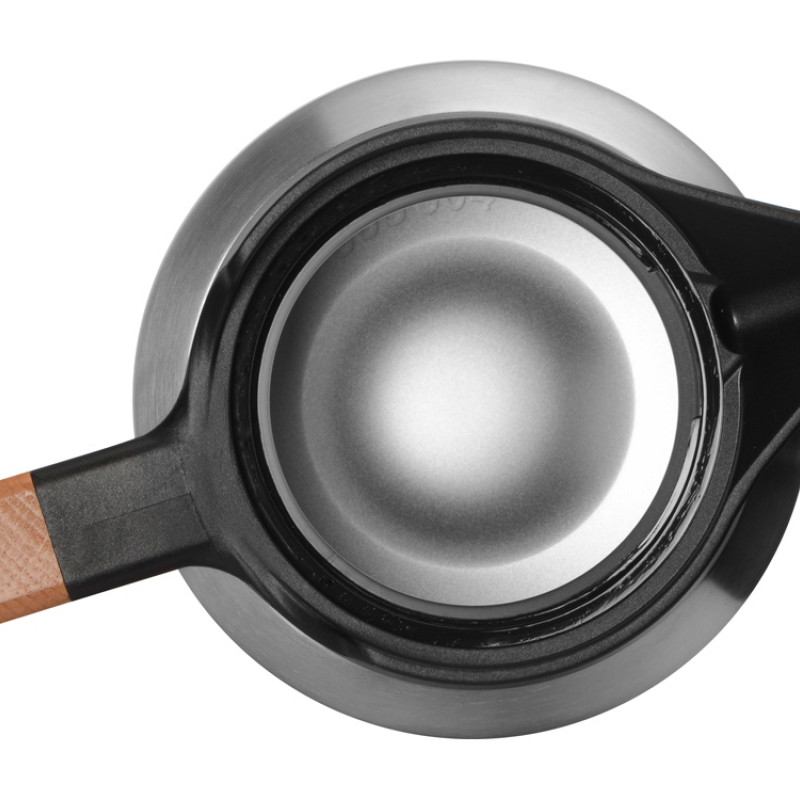 Кофепот с деревянной ручкой, 850 мл, серебристый