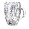 Кружка с двойными стенками с блестками, 360 мл, серебристый